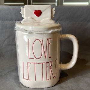 Rae Dunn - LOVE LETTERS - topper mug
